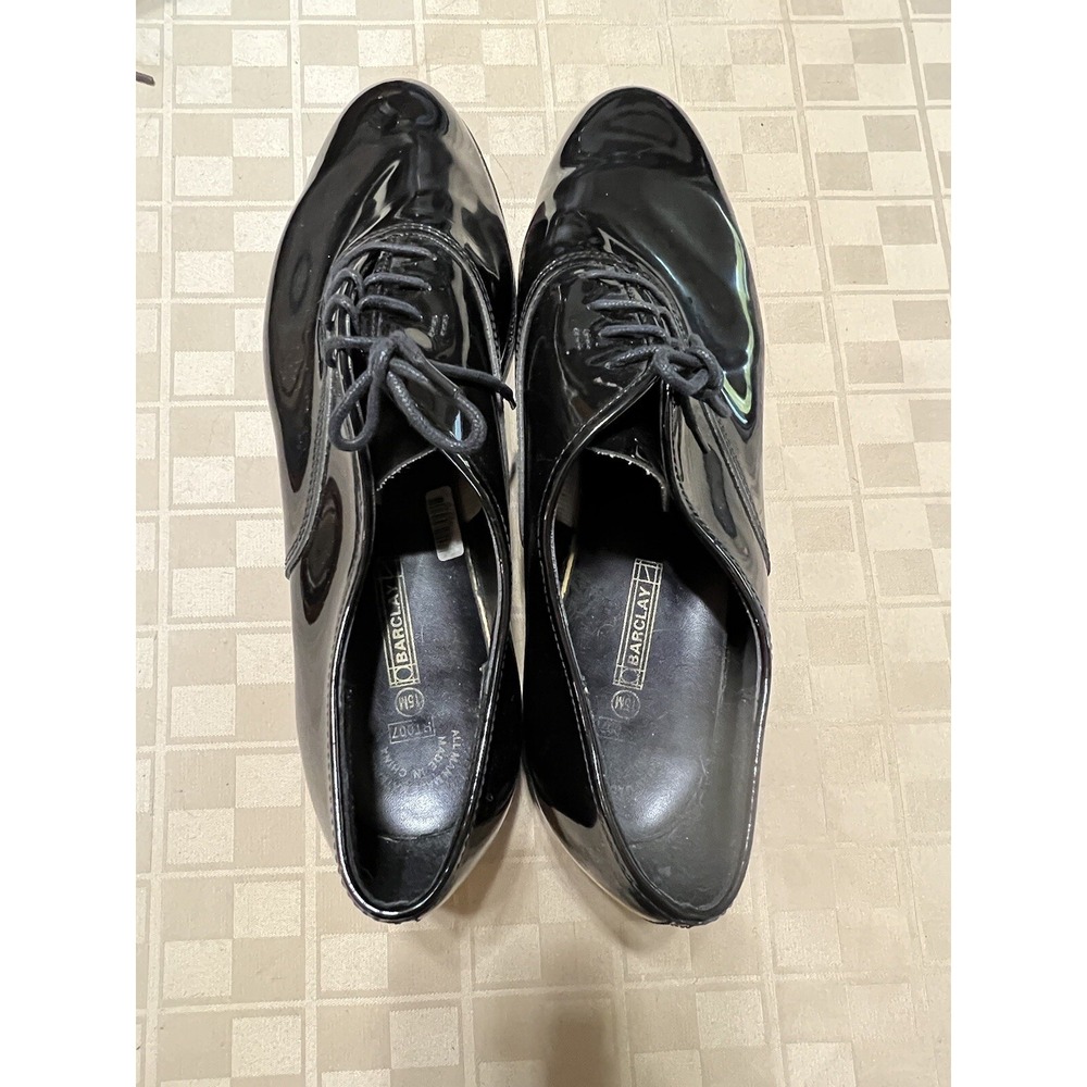 Barclay Shoe Co. Mens Black Dress Shoes Size 15M Round Toe RT007